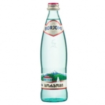 ŪDENS BORJOMI KARBONIZĒTS STIKLA PUDELĒ (001346)
